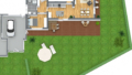 3D Grundriss_Top 2 mit Garten und Garage