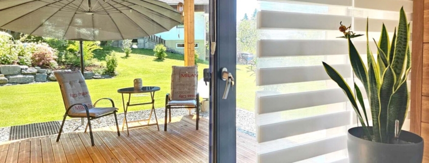 Ausgang auf dieTerrasse