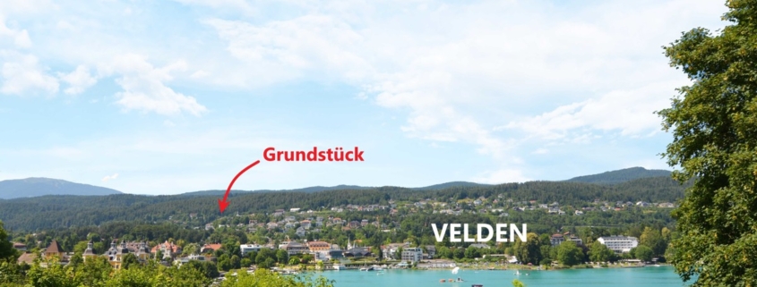 Velden mit Blick zum Grundstück