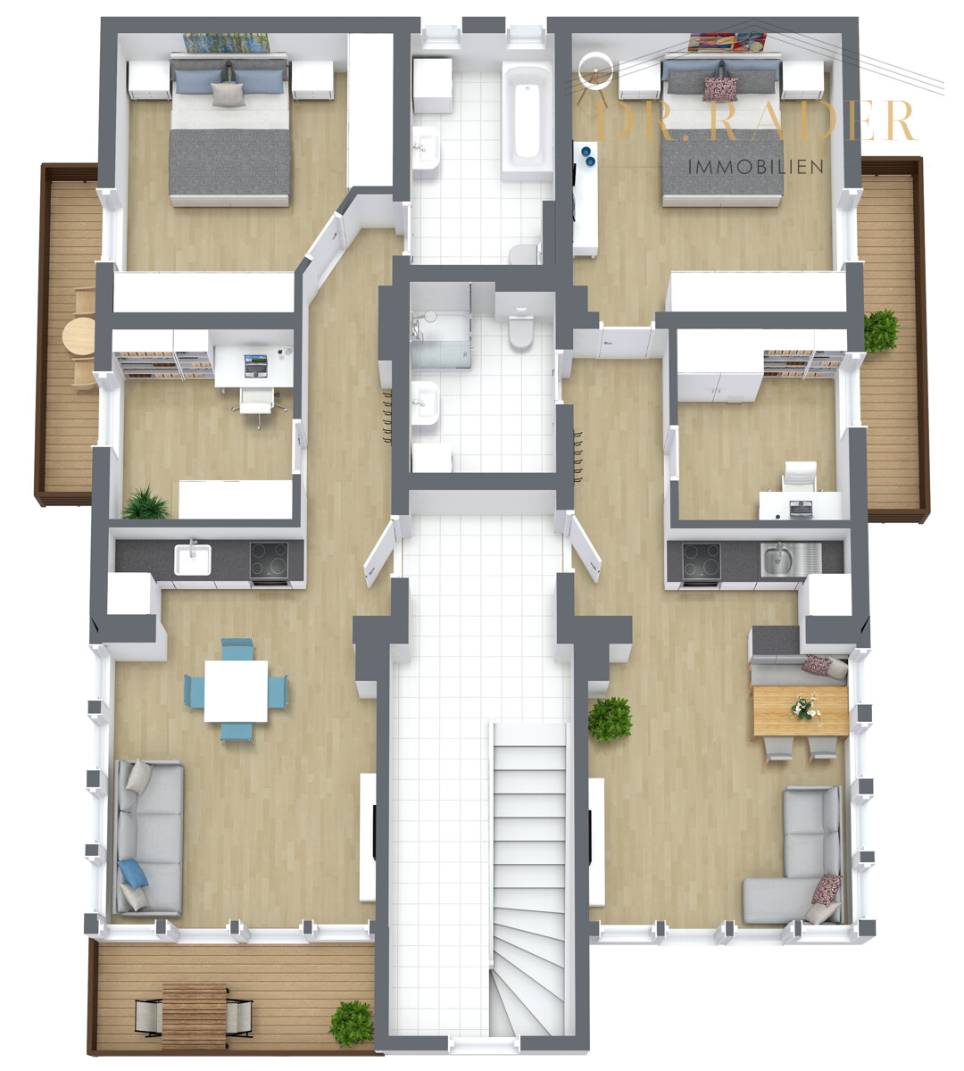 3D Grundriss Dachgeschoss